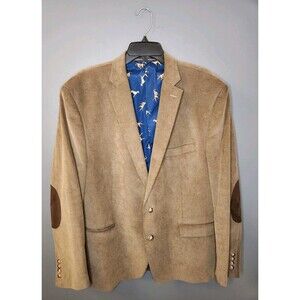 Lauren Ralph Lauren Blazer Men's 48R Brown Corduroy Elbow Patch Jacket Dog Lined
